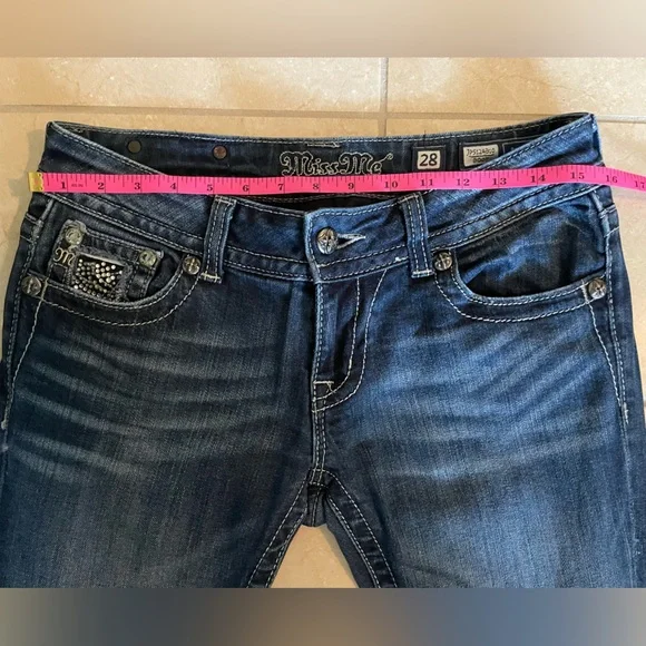 Miss Me Women's Embellished Blue Boot Cut Jeans - Picture 8 of 15